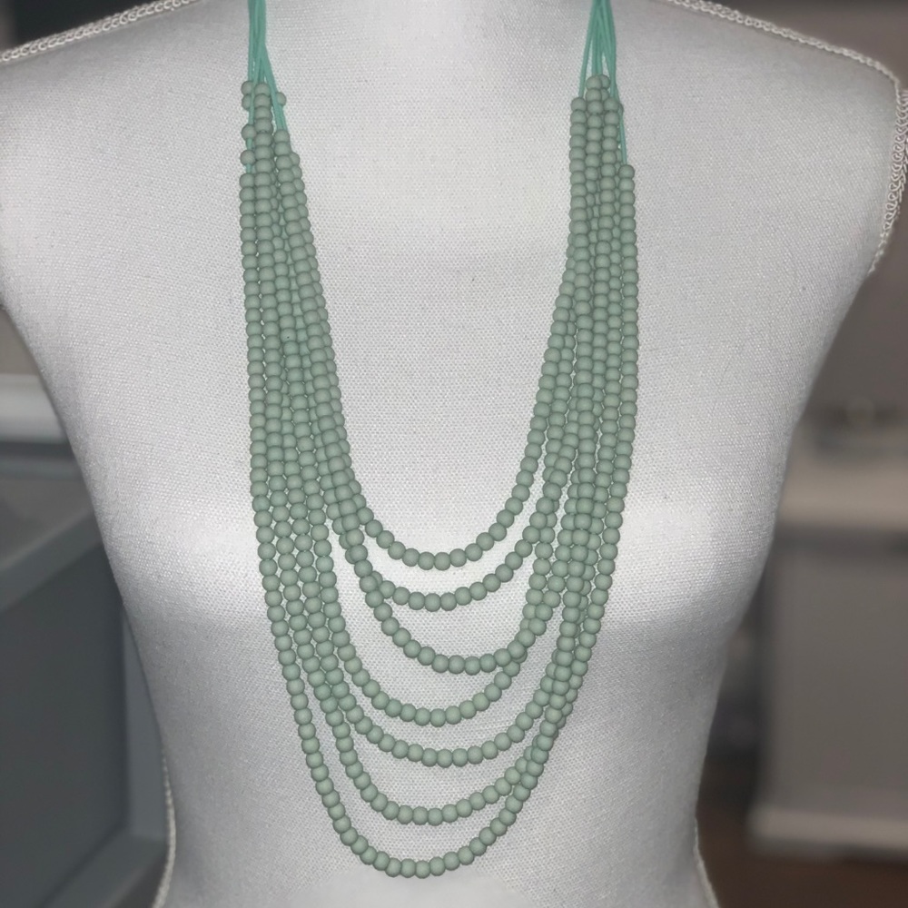 Mint Beaded Necklace